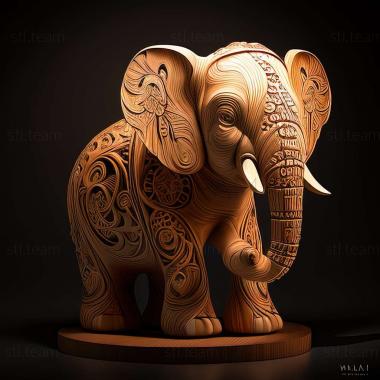3D модель Слон батыр известное животное (STL)